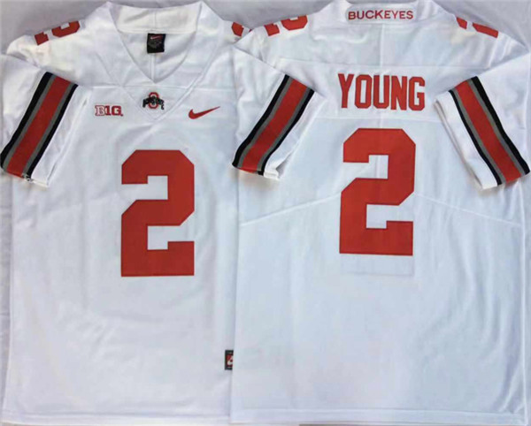 Ohio State Buckeyes 2 Chase Young White College Football Jersey Ohio State Buckeyes 2 Chase Young White College Football Jersey