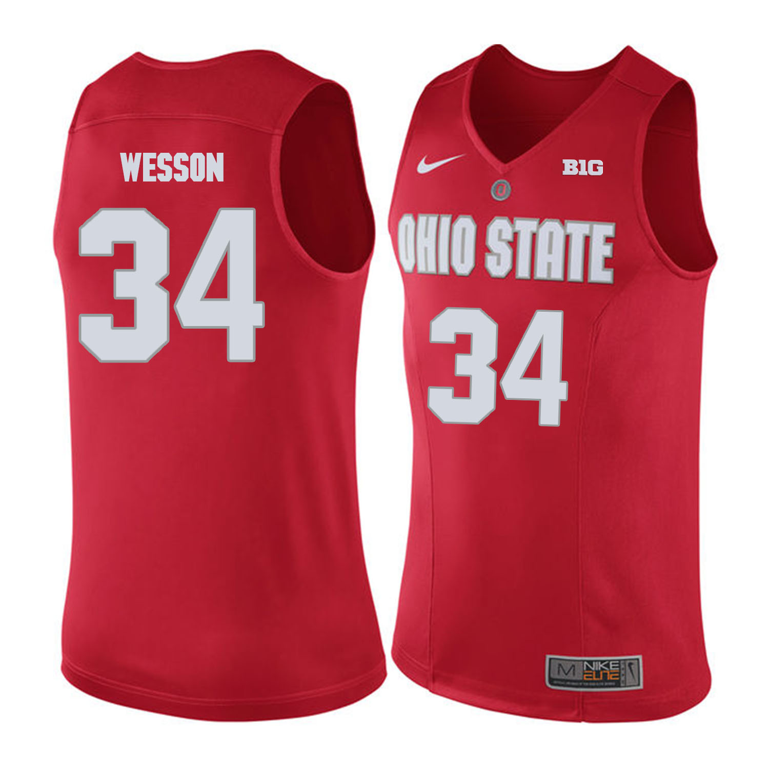 Ohio State Buckeyes #34 Kaleb Wesson Red College Basketball Jersey Ohio State Buckeyes #34 Kaleb Wesson Red College Basketball Jersey