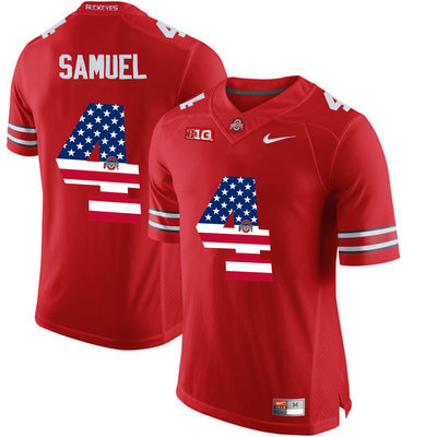 Ohio State Buckeyes 4 Curtis Samuel Red USA Flag College Football Limited Jersey