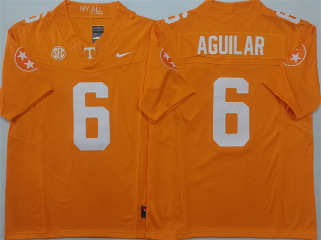 Men's Tennessee Volunteers #6 Joey Aguilar Orange F.U.S.E. Stitched Jersey 2 Men's Tennessee Volunteers #6 Joey Aguilar Orange F.U.S.E. Stitched Jersey 2