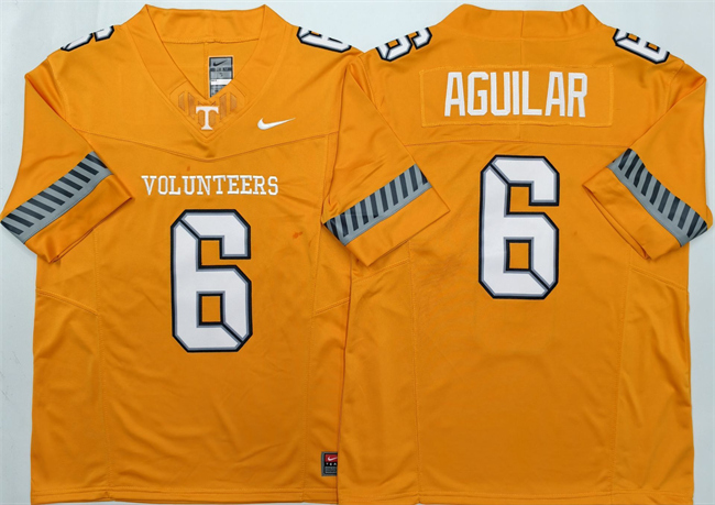 Men's Tennessee Volunteers #6 Joey Aguilar Orange F.U.S.E. Stitched Jersey Men's Tennessee Volunteers #6 Joey Aguilar Orange F.U.S.E. Stitched Jersey
