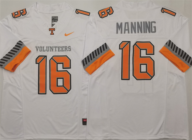 Men's Tennessee Volunteers #16 Peyton Manning White 2025 F.U.S.E. Stitched Jersey Men's Tennessee Volunteers #16 Peyton Manning White 2025 F.U.S.E. Stitched Jersey
