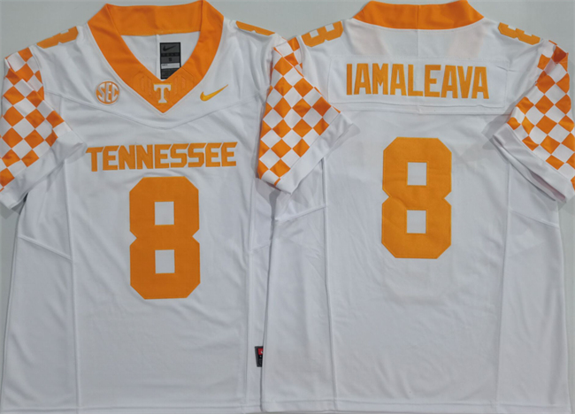 Men's Tennessee Volunteers #8 Nico Iamaleava White 2024 F.U.S.E. Stitched Jersey Men's Tennessee Volunteers #8 Nico Iamaleava White 2024 F.U.S.E. Stitched Jersey