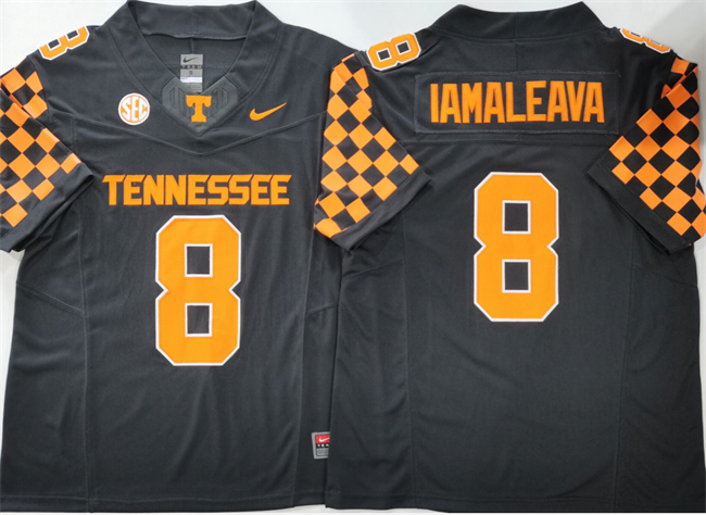 Men's Tennessee Volunteers #8 Nico Iamaleava Black F.U.S.E. Stitched Jersey Men's Tennessee Volunteers #8 Nico Iamaleava Black F.U.S.E. Stitched Jersey