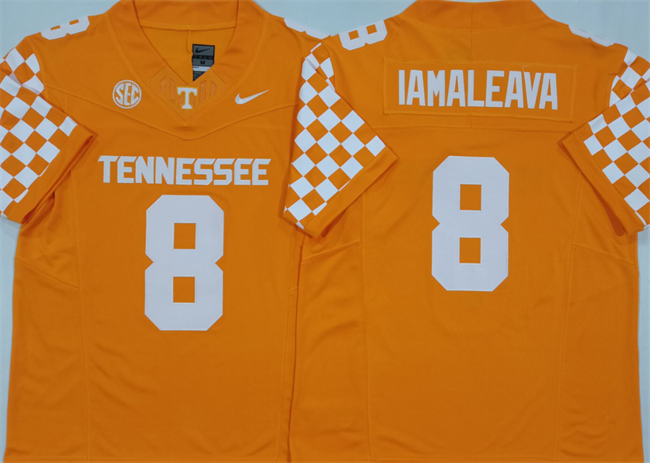 Men's Tennessee Volunteers #8 Nico Iamaleava Orange F.U.S.E. Stitched Jersey Men's Tennessee Volunteers #8 Nico Iamaleava Orange F.U.S.E. Stitched Jersey