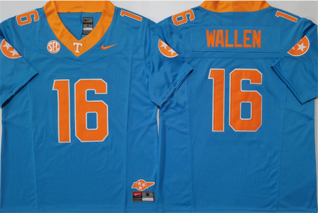 Men's Tennessee Volunteers #16 Morgan Wallen Blue F.U.S.E. Stitched Jersey Men's Tennessee Volunteers #16 Morgan Wallen Blue F.U.S.E. Stitched Jersey