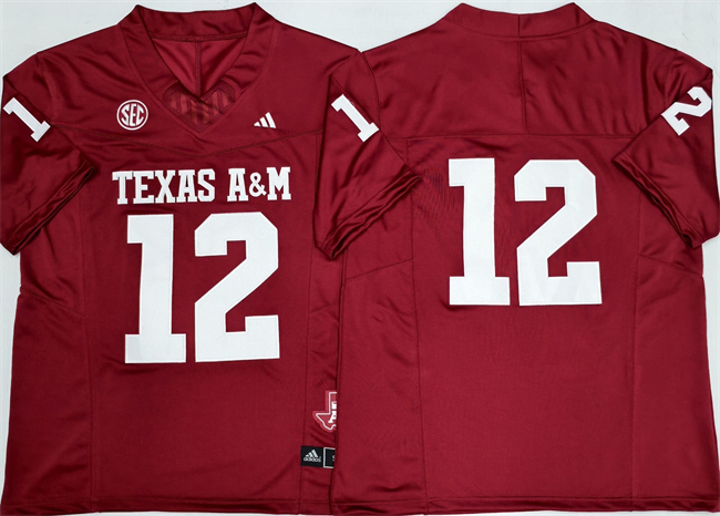 Men's Texas A&M Aggies Lions #12 Premier Strategy Red 2025 F.U.S.E. Stitched Jersey Men's Texas A&M Aggies Lions #12 Premier Strategy Red 2025 F.U.S.E. Stitched Jersey