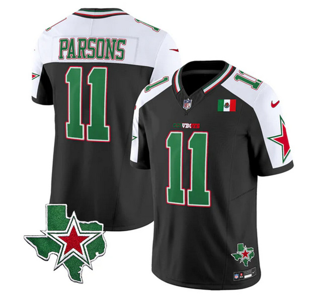Custom Men's Dallas Cowboys 2024 Mexico Black White F.U.S.E. Stitched Football Jersey Custom Men's Dallas Cowboys 2024 Mexico Black White F.U.S.E. Stitched Football Jersey