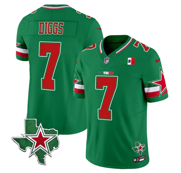 Custom Men's Dallas Cowboys 2024 Mexico Green F.U.S.E. Stitched Football Jersey Custom Men's Dallas Cowboys 2024 Mexico Green F.U.S.E. Stitched Football Jersey