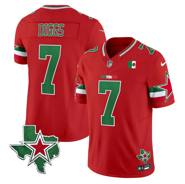Custom Men's Dallas Cowboys 2024 Mexico Red F.U.S.E. Stitched Football Jersey Custom Men's Dallas Cowboys 2024 Mexico Red F.U.S.E. Stitched Football Jersey