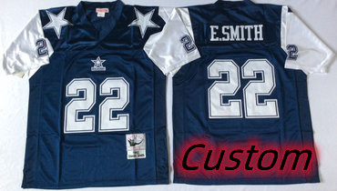 Custom Men's Cowboys Blue Throwback Jersey Custom Men's Cowboys Blue Throwback Jersey