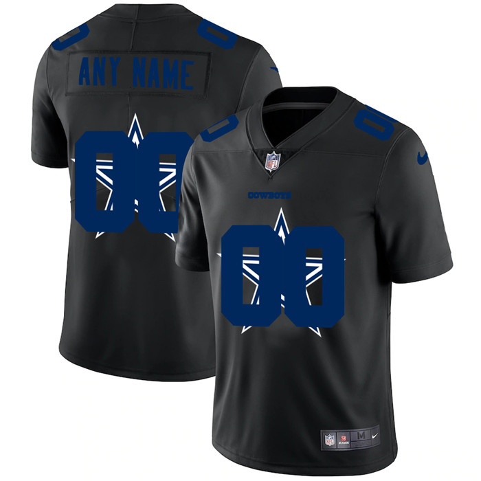 Dallas Cowboys Custom Men's Nike Team Logo Dual Overlap Limited NFL Jersey Black Dallas Cowboys Custom Men's Nike Team Logo Dual Overlap Limited NFL Jersey Black