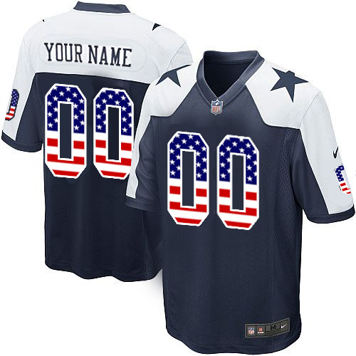 Nike Cowboys Men's USA Flag Navy Blue Men's Throwback Alternate NFL Game Jersey Nike Cowboys Men's USA Flag Navy Blue Men's Throwback Alternate NFL Game Jersey