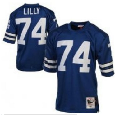 Nike Cowboys #74 LILLY Blue Men's Customized Jersey Nike Cowboys #74 LILLY Blue Men's Customized Jersey
