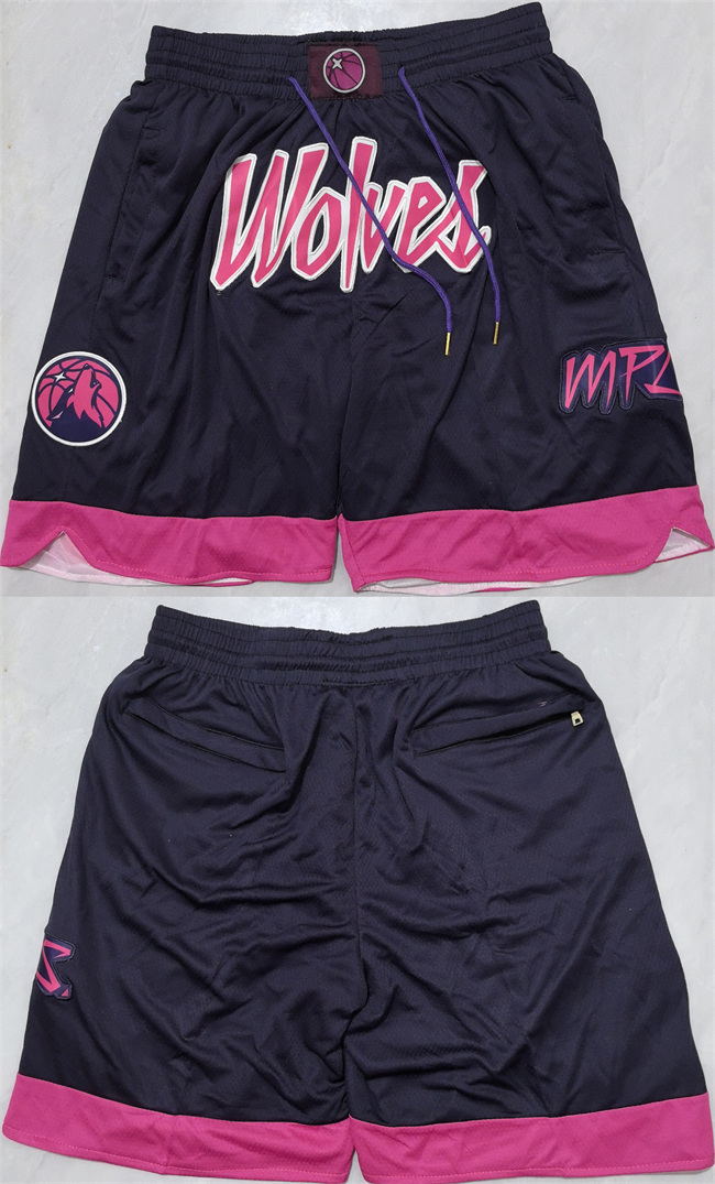 Men's Minnesota Timberwolves Black 2025 Shorts (Run Small) Men's Minnesota Timberwolves Black 2025 Shorts (Run Small)