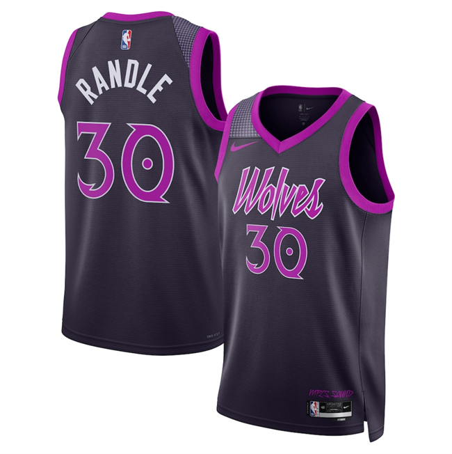 Men's Minnesota Timberwolves #30 Julius Randle Julius Randle Purple 2025 26 City Edition Stitched Jersey Men's Minnesota Timberwolves #30 Julius Randle Julius Randle Purple 2025 26 City Edition Stitched Jersey