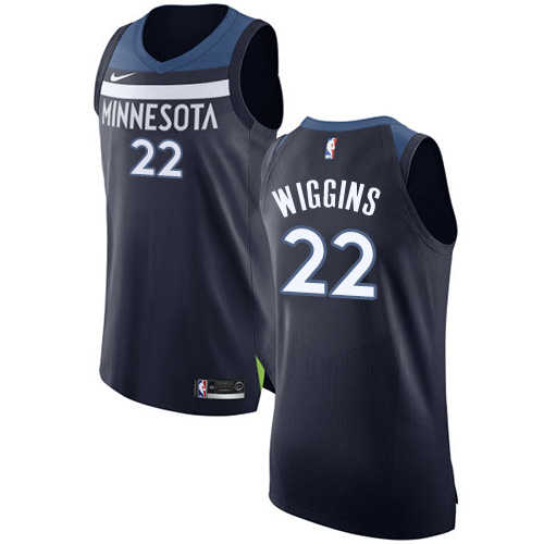 Nike Timberwolves #22 Andrew Wiggins Navy Blue NBA Authentic Icon Edition Jersey Nike Timberwolves #22 Andrew Wiggins Navy Blue NBA Authentic Icon Edition Jersey