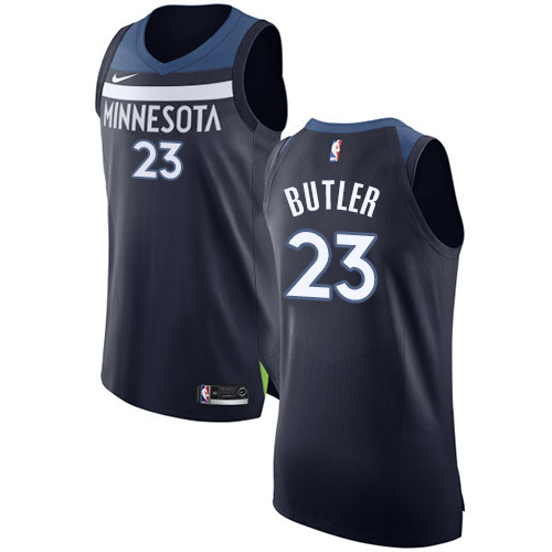 Nike Timberwolves #23 Jimmy Butler Navy Blue NBA Authentic Icon Edition Jersey Nike Timberwolves #23 Jimmy Butler Navy Blue NBA Authentic Icon Edition Jersey
