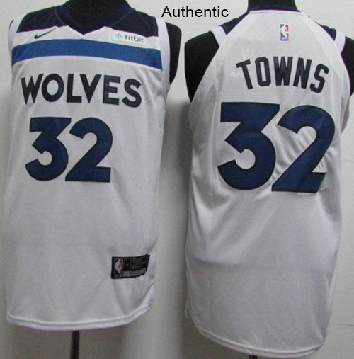 Nike Timberwolves #32 Karl-Anthony Towns White NBA Authentic Association Edition Jersey Nike Timberwolves #32 Karl-Anthony Towns White NBA Authentic Association Edition Jersey