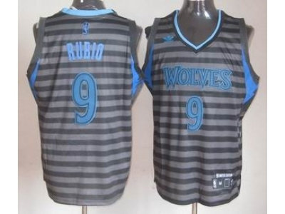 nba minnesota timberwolves #9 rubio grey(number blue)(black strip)(limited) nba minnesota timberwolves #9 rubio grey(number blue)(black strip)(limited)
