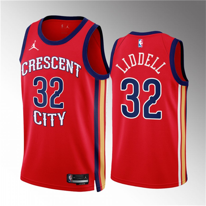 Men's New Orleans Pelicans #32 E.J. Liddell Red 2022 23 Statement Edition Stitched Basketball Jersey Men's New Orleans Pelicans #32 E.J. Liddell Red 2022 23 Statement Edition Stitched Basketball Jersey