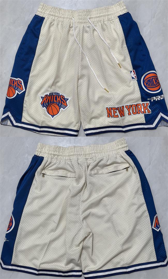 Men's New Yok Knicks White 2025 Shorts (Run Small) Men's New Yok Knicks White 2025 Shorts (Run Small)