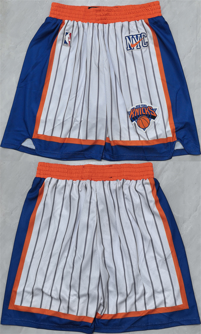 Men's New Yok Knicks White Shorts (Run Small) Men's New Yok Knicks White Shorts (Run Small)