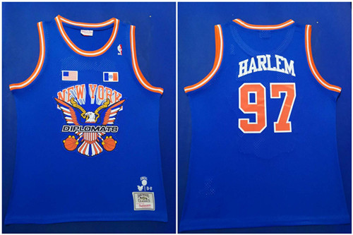 Knicks 97 Knicks Harlem Royal Hardwood Classics Mesh Swingman Jersey Knicks 97 Knicks Harlem Royal Hardwood Classics Mesh Swingman Jersey