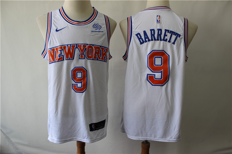 Knicks 9 R.J. Barrett White Nike Swingman Jersey Knicks 9 R.J. Barrett White Nike Swingman Jersey
