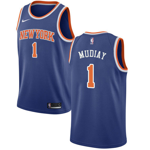 Knicks #1 Emmanuel Mudiay Blue Basketball Swingman Icon Edition Jersey Knicks #1 Emmanuel Mudiay Blue Basketball Swingman Icon Edition Jersey