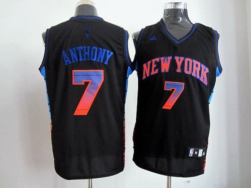 Knicks #7 Carmelo Anthony Black Stitched NBA Vibe Jersey Knicks #7 Carmelo Anthony Black Stitched NBA Vibe Jersey