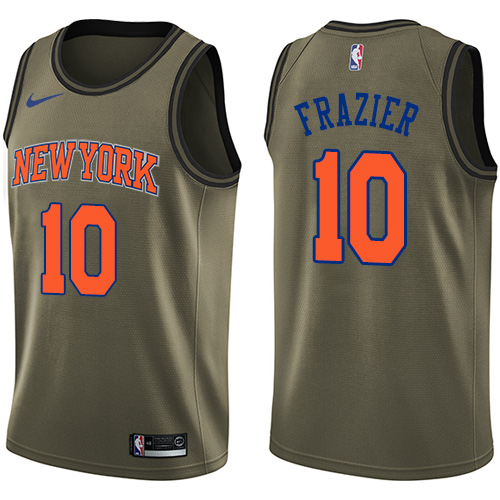 Nike Knicks #10 Walt Frazier Green Salute to Service NBA Swingman Jersey Nike Knicks #10 Walt Frazier Green Salute to Service NBA Swingman Jersey
