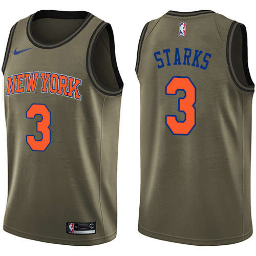 Nike Knicks #3 John Starks Green Salute to Service NBA Swingman Jersey Nike Knicks #3 John Starks Green Salute to Service NBA Swingman Jersey