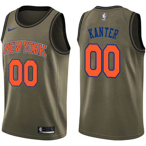 Nike Knicks #0 Enes Kanter Green Salute to Service NBA Swingman Jersey Nike Knicks #0 Enes Kanter Green Salute to Service NBA Swingman Jersey
