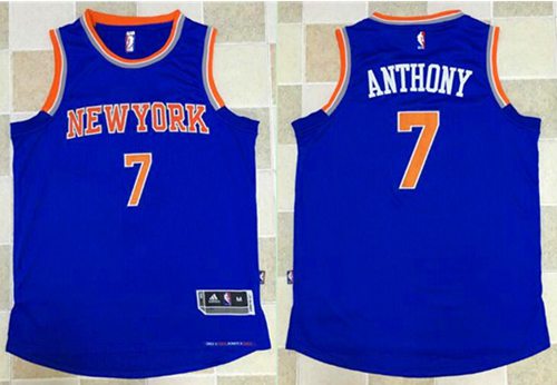 Knicks #7 Carmelo Anthony Blue Revolution 30 Stitched NBA Jersey Knicks #7 Carmelo Anthony Blue Revolution 30 Stitched NBA Jersey