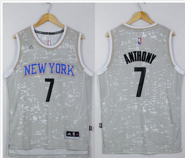 New York Knicks #7 Carmelo Anthony Grey City Light Stitched NBA Jersey New York Knicks #7 Carmelo Anthony Grey City Light Stitched NBA Jersey