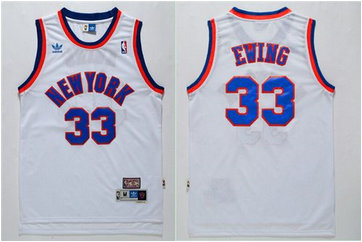 New York Knicks #33 Patrick Ewing White Throwback Stitched NBA Jersey New York Knicks #33 Patrick Ewing White Throwback Stitched NBA Jersey