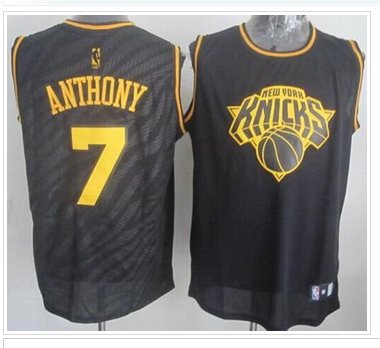 New York Knicks #7 Carmelo Anthony Black Precious Metals Fashion Stitched NBA Jersey New York Knicks #7 Carmelo Anthony Black Precious Metals Fashion Stitched NBA Jersey