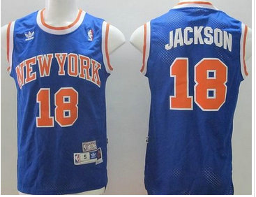 New York Knicks #18 Phil Jackson Blue Throwback NBA Jersey New York Knicks #18 Phil Jackson Blue Throwback NBA Jersey
