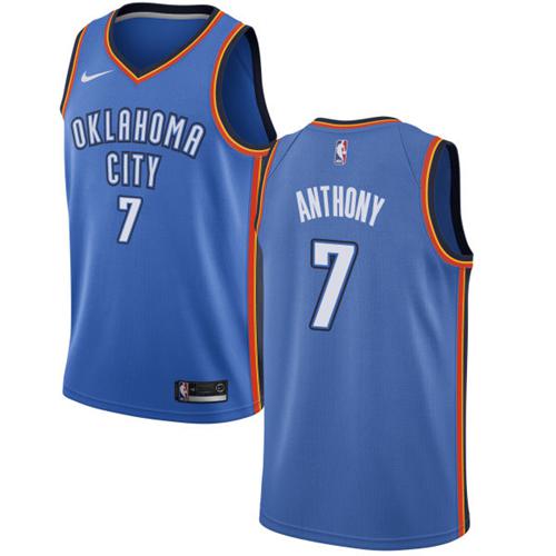 Nike Thunder #7 Carmelo Anthony Blue NBA Swingman Jersey Nike Thunder #7 Carmelo Anthony Blue NBA Swingman Jersey