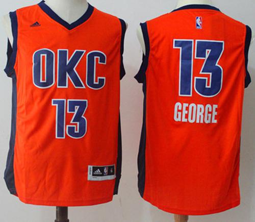 Thunder #13 Paul George Orange Alternate Stitched NBA Jersey Thunder #13 Paul George Orange Alternate Stitched NBA Jersey