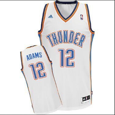 Mens Oklahoma City Thunder Steven Adams adidas Light White Replica Jersey Mens Oklahoma City Thunder Steven Adams adidas Light White Replica Jersey