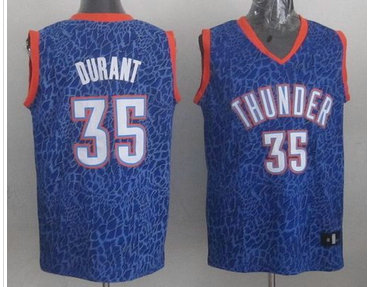 Oklahoma City Thunder #35 Kevin Durant Blue Crazy Light NBA Jersey