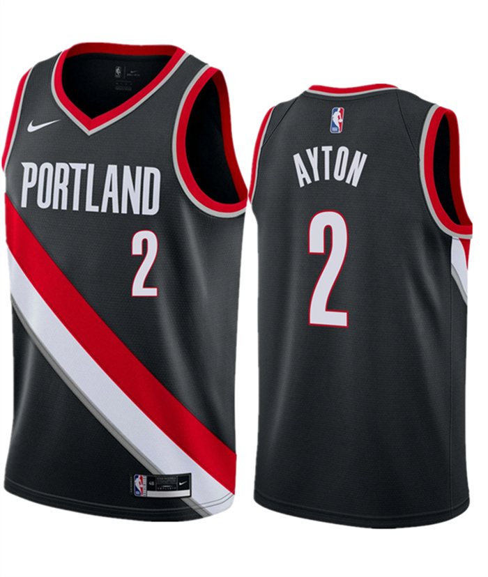 Men's Portland Trail Blazers #2 Deandre Ayton Black 2023 Icon Edition Stitched Basketball Jersey Men's Portland Trail Blazers #2 Deandre Ayton Black 2023 Icon Edition Stitched Basketball Jersey