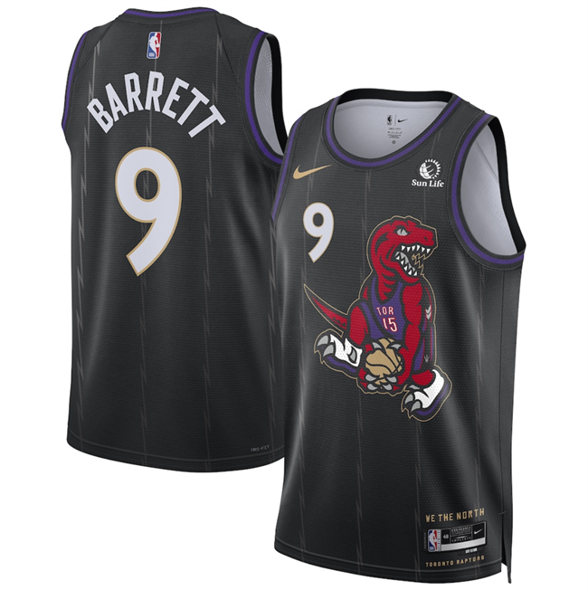 Men's Toronto Raptors #9 RJ Barrett Black 2024 25 City Edition Stitched Basketball Jersey Men's Toronto Raptors #9 RJ Barrett Black 2024 25 City Edition Stitched Basketball Jersey