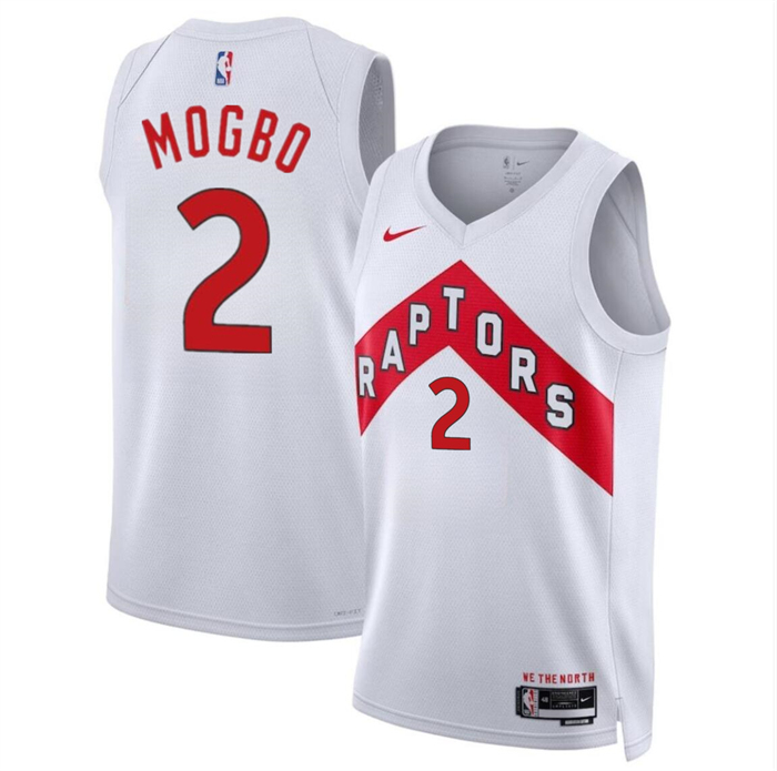 Men's Toronto Raptors #2 Jonathan Mogbo White 2024 Draft Association Edition Stitched Basketball Jersey Men's Toronto Raptors #2 Jonathan Mogbo White 2024 Draft Association Edition Stitched Basketball Jersey