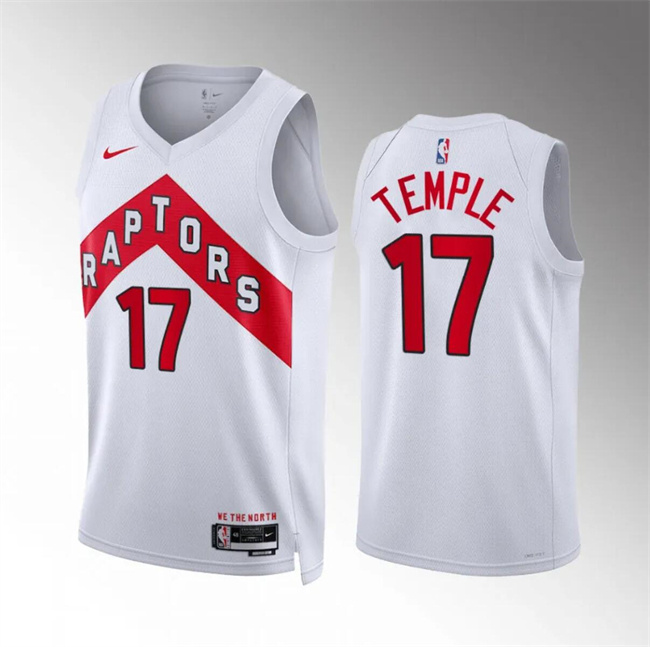 Men's Toronto Raptors #17 Garrett Temple White Association Edition Stitched Basketball Jersey Men's Toronto Raptors #17 Garrett Temple White Association Edition Stitched Basketball Jersey