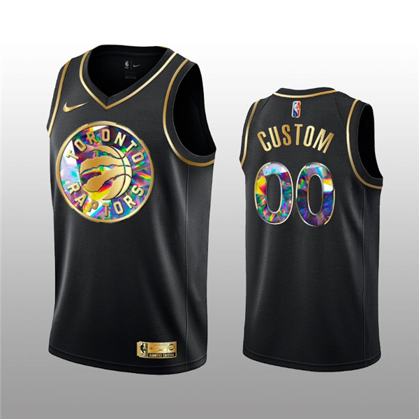 Men's Toronto Raptors Active Player Custom 2021 22 Black Golden Edition 75th Anniversary Diamond Logo Stitched Basketball Jersey Men's Toronto Raptors Active Player Custom 2021 22 Black Golden Edition 75th Anniversary Diamond Logo Stitched Basketball Jersey