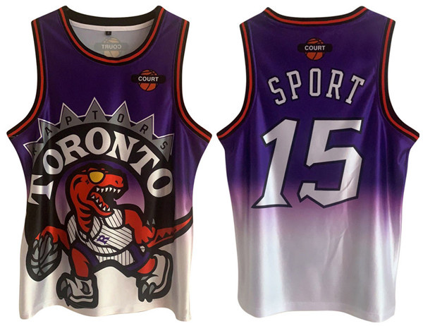 Men's Toronto Raptors #15 Vince Carter Purple White Print Basketball Jersey Men's Toronto Raptors #15 Vince Carter Purple White Print Basketball Jersey
