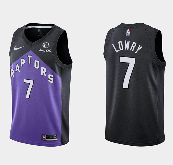 Men's Toronto Raptors #7 Kyle Lowry Purple Black Earned Edition Stitched Basketball Jersey Men's Toronto Raptors #7 Kyle Lowry Purple Black Earned Edition Stitched Basketball Jersey